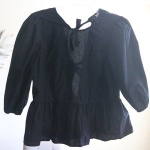 H & M Divided Black Bow Top